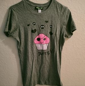 Gray Pirate Cupcake Tshirt